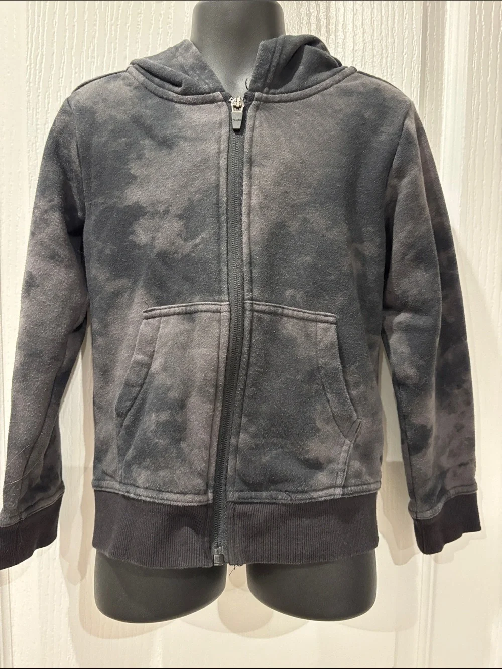 DSG Gray Tie-Dye Zip Hoodie Jacket